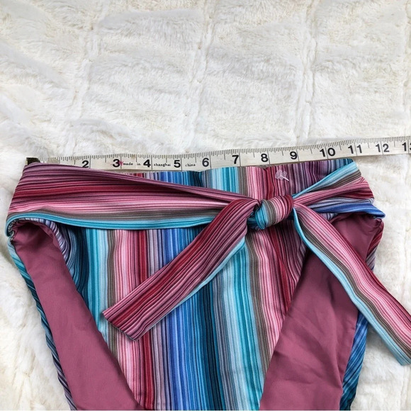 Isabella Rose Adelaide ombre stripe high leg cut bikini bottom 11099 - Picture 8 of 10
